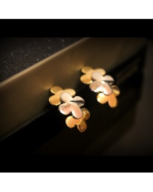 Dual Tone Stud Earrings